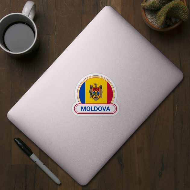 Moldova Country Badge - Moldova Flag by Yesteeyear